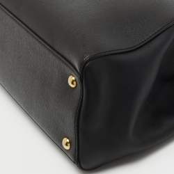 Pre Owned Fendi Black Leather Small 2Jours Tote