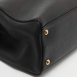Pre Owned Fendi Black Leather Small 2Jours Tote