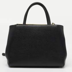 Pre Owned Fendi Black Leather Small 2Jours Tote