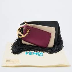 Fendi Multicolor Leather Triplette Clutch