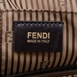 Pre Owned Fendi Beige/Burgundy Patent and Leather Chameleon Satchel 