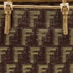 Pre Owned Fendi Multicolor Zucca Brocade Fabric Shopper Tote