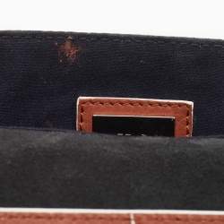 Pre Owned Fendi Brown Fur and Leather 3 Baguette Crossbody Bag