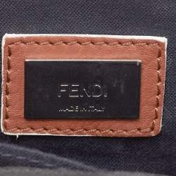 Pre Owned Fendi Brown Fur and Leather 3 Baguette Crossbody Bag