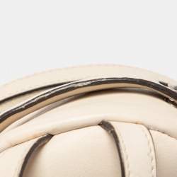 Pre Owned Fendi Cream Leather Mini Flowerland Backpack