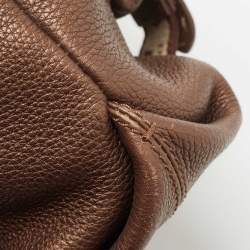 Pre Owned Fendi Brown Selleria Leather Tote
