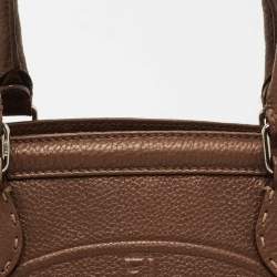 Pre Owned Fendi Brown Selleria Leather Tote