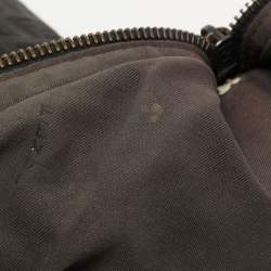 Pre Owned Fendi Black Zucca Canvas and Leather Hobo