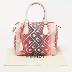 Pre Owned Fendi Multicolor Canvas and Leather Bauletto Satchel