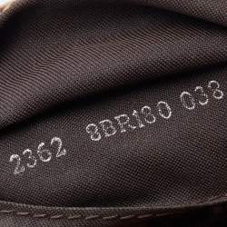 Fendi Brown Zucchino Canvas and Leather Baguette Bag