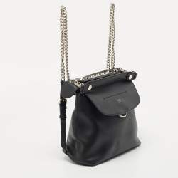 Pre Owned Fendi Black Leather Back to School Backpack