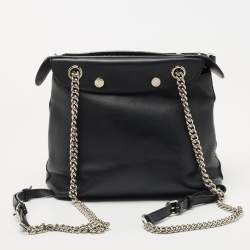 Pre Owned Fendi Black Leather Back to School Backpack