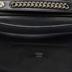 Pre Owned Fendi Black Leather Back to School Backpack