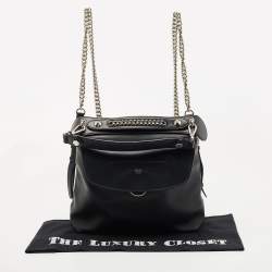 Pre Owned Fendi Black Leather Back to School Backpack