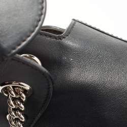 Pre Owned Fendi Black Leather Back to School Backpack