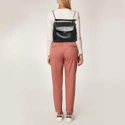 Pre Owned Fendi Black Leather Back to School Backpack