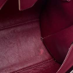 Pre Owned Fendi Burgundy Leather Mini 3Jours Tote