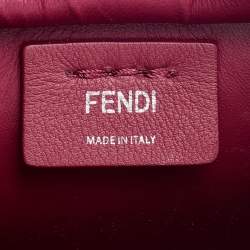 Pre Owned Fendi Burgundy Leather Mini 3Jours Tote