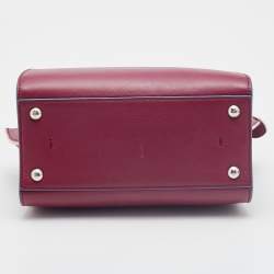Pre Owned Fendi Burgundy Leather Mini 3Jours Tote