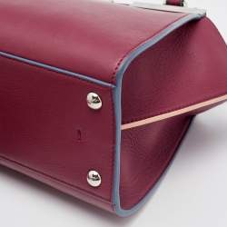 Pre Owned Fendi Burgundy Leather Mini 3Jours Tote