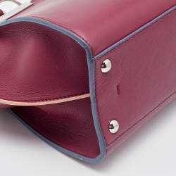 Pre Owned Fendi Burgundy Leather Mini 3Jours Tote