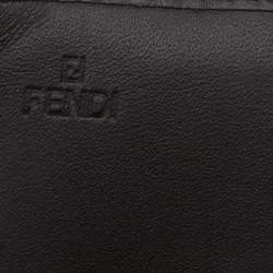 Pre Owned Fendi Tobacco Zucca Canvas and Leather Flap Continental Wallet