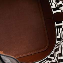 Fendi Brown/Black Leather and PVC FF Logo Print Mon Tresor Bucket Bag