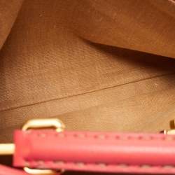 Pre Owned Fendi Coral Selleria Leather Large Peekaboo Top Handle Bag