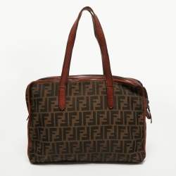 Fendi Brown/Tobacco Zucca Canvas Pocket Laptop Bag
