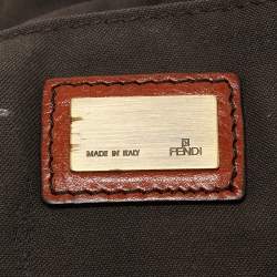 Fendi Brown/Tobacco Zucca Canvas Pocket Laptop Bag