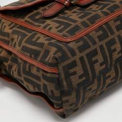 Fendi Brown/Tobacco Zucca Canvas Pocket Laptop Bag