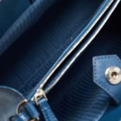 Pre Owned Fendi Blue Leather Pettit 2jours Tote