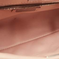 Pre Owned Fendi Light Pink Leather Mini Peekaboo Studded Top Handle Bag