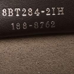 Pre Owned Fendi Grey Leather Kan I F Logo Shoulder Bag