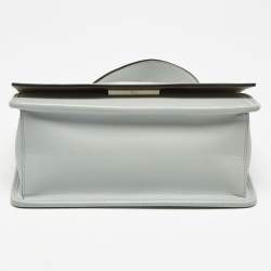 Pre Owned Fendi Grey Leather Kan I F Logo Shoulder Bag