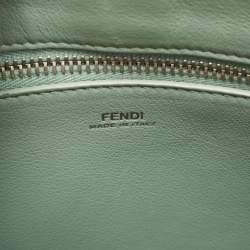 Pre Owned Fendi Dark Grey Leather Dotcom Top Handle Bag