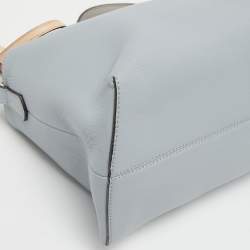 Pre Owned Fendi Light Blue Leather Large By The Way Boston Bag