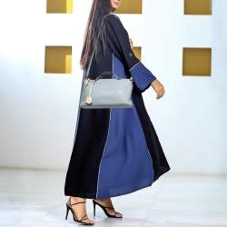 Pre Owned Fendi Light Blue Leather Large By The Way Boston Bag