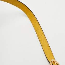 Pre Owned Fendi Brown/Yellow Zucca Canvas and Leather Mini Demi Jour Top Handle Bag