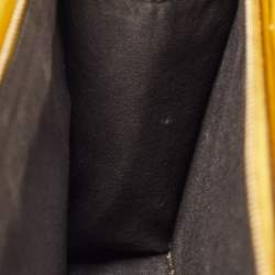 Pre Owned Fendi Brown/Yellow Zucca Canvas and Leather Mini Demi Jour Top Handle Bag