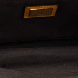 Pre Owned Fendi Brown/Yellow Zucca Canvas and Leather Mini Demi Jour Top Handle Bag