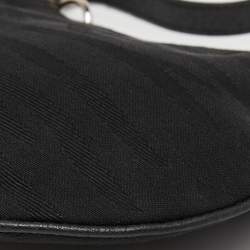 Pre Owned Fendi Black Canvas and Leather Oyster Hobo
