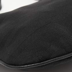 Pre Owned Fendi Black Canvas and Leather Oyster Hobo