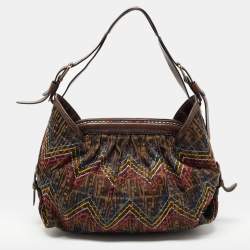 Pre Owned Fendi Tobacco Zucca Stitch Canvas and Leather Doctor B Hobo