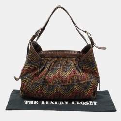 Pre Owned Fendi Tobacco Zucca Stitch Canvas and Leather Doctor B Hobo