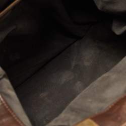 Pre Owned Fendi Tobacco Zucca Stitch Canvas and Leather Doctor B Hobo