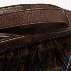 Pre Owned Fendi Tobacco Zucca Stitch Canvas and Leather Doctor B Hobo