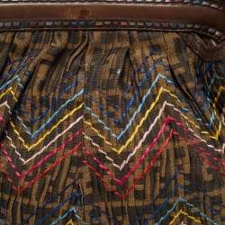 Pre Owned Fendi Tobacco Zucca Stitch Canvas and Leather Doctor B Hobo