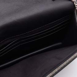 Pre Owned Fendi Black Leather Dotcom Wallet on Chain