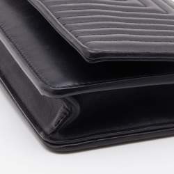 Pre Owned Fendi Black Leather Dotcom Wallet on Chain